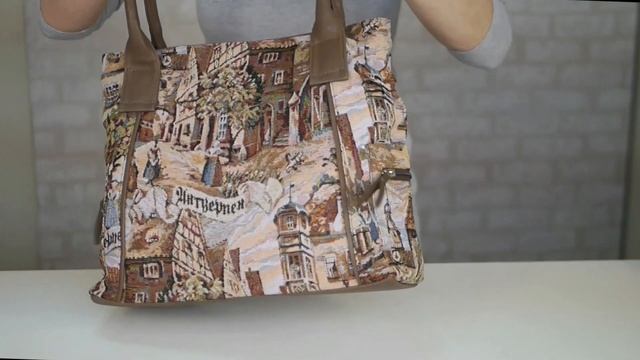 Сумка женская большая Фландрия 337 40х30х16 см гобелен + экокожа смотреть онлайн