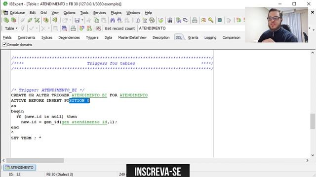 Unexpected end of command em trigger ou procedure, um detalhe! (SET TERM) смотреть онлайн