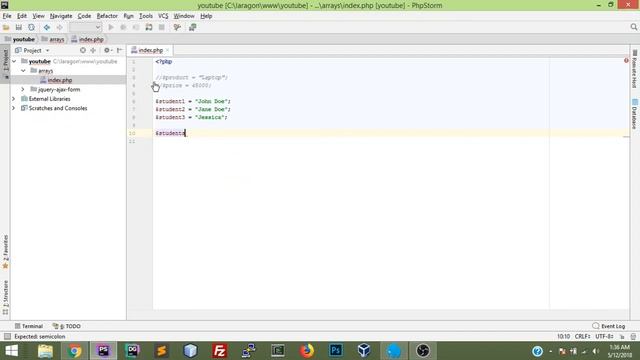 1-Create Simple Php Array смотреть онлайн