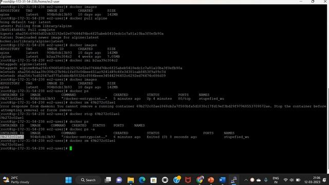 docker basic commands || docker tutorial -3 || #docker смотреть онлайн