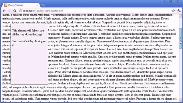 jQuery Tutorial - 191 - DIV that follows down screen смотреть онлайн