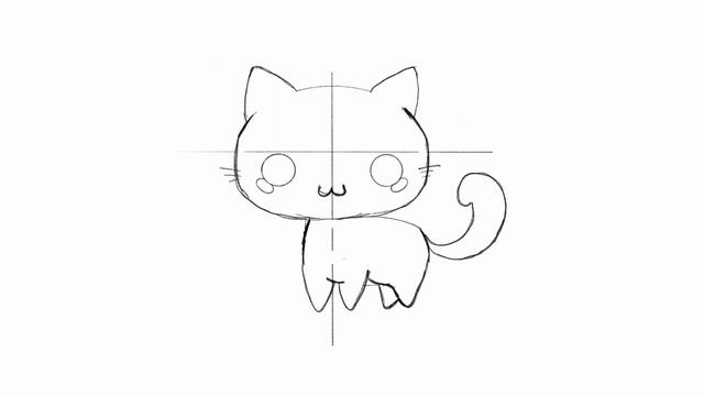 How to draw a cute kitty easy | Как нарисовать милого котенка легко смотреть онлайн