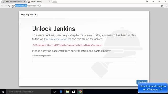Jenkins Tutorial For Beginners 2 - How to install Jenkins on Windows 10 смотреть онлайн