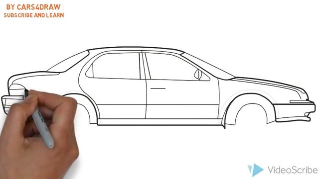 How To Draw A Kia Clarus / Как нарисовать Kia Clarus