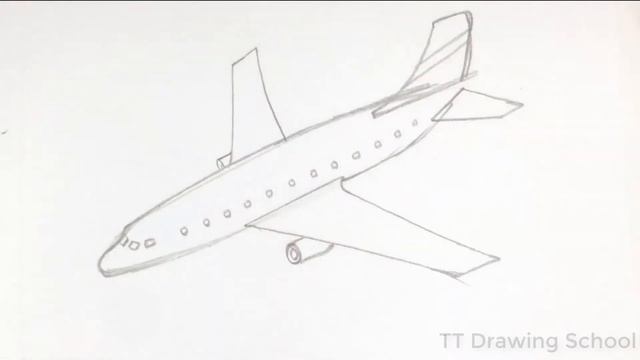 How to draw an Airplane | Easy Step by Step Drawing For Beginners смотреть онлайн