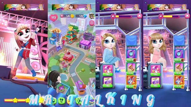 Harley Quinn vS Wednesday vS Elsa vS Barbie || My Talking Angela 2 😻 || cosplay смотреть онлайн