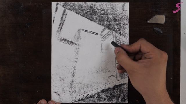 Экспресс-урок по графике «Двор» | Как нарисовать двор дома поэтапно смотреть онлайн