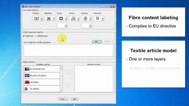 QR code generator for textile care labeling смотреть онлайн
