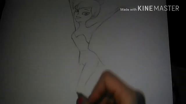 Рисуем фею Динь/фея из мультфильма Диснея/tinker bell смотреть онлайн