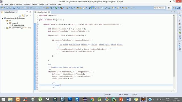 [EDA] HeapSort - Implementação Java смотреть онлайн