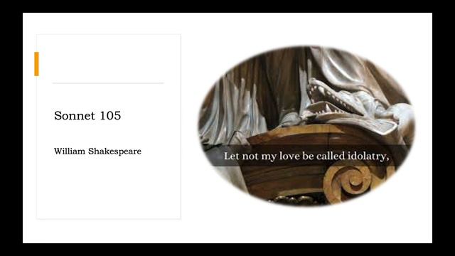 Sonnet 105 by William Shakespeare смотреть онлайн