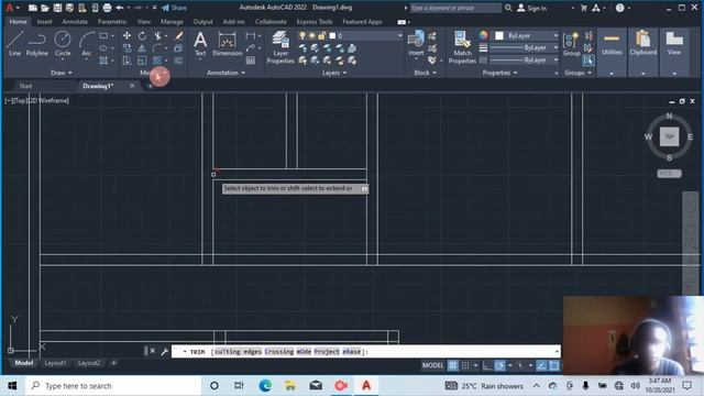 AutoCAD tutorial: HOW TO DRAW A SIMPLE GROUND FLOOR PLAN IN AUTOCAD 2022 FOR BEGINNERS PART 1 смотреть онлайн