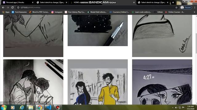 Django sketch gallery website смотреть онлайн