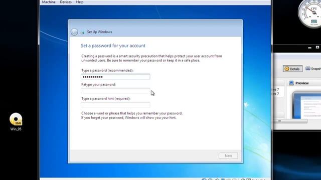 Installing Windows 7 in Oracle Virtural Box смотреть онлайн