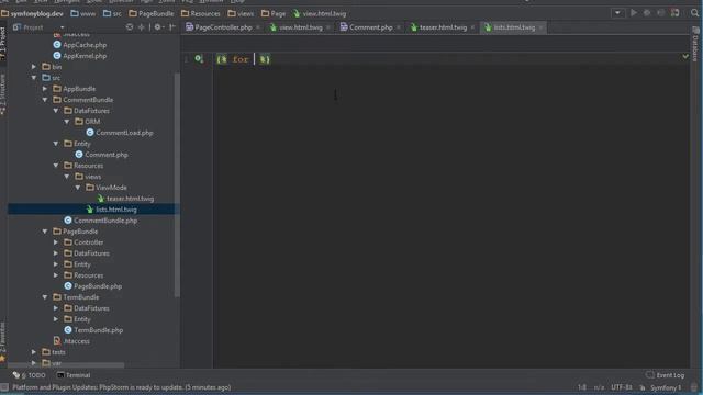 Вывод комментариев - (Symfony 3 - Blog #10 ) смотреть онлайн