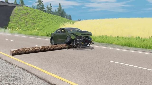 Тачки против упавшего дерева #7 – BeamNG.Drive смотреть онлайн