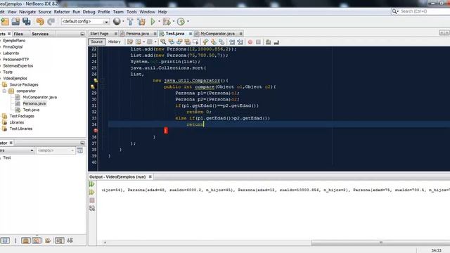 Comparator y sort Java смотреть онлайн