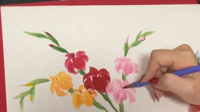 【残暑見舞い】グラジオラスとリンドウの花を描くHow to draw gladiolus and gentian flowers ほのぼの一筆画31🥰2021 смотреть онлайн