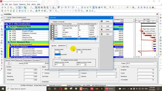 Currency in user preferences | settings in Primavera P6| admin | Change Base Currency | Explained смотреть онлайн