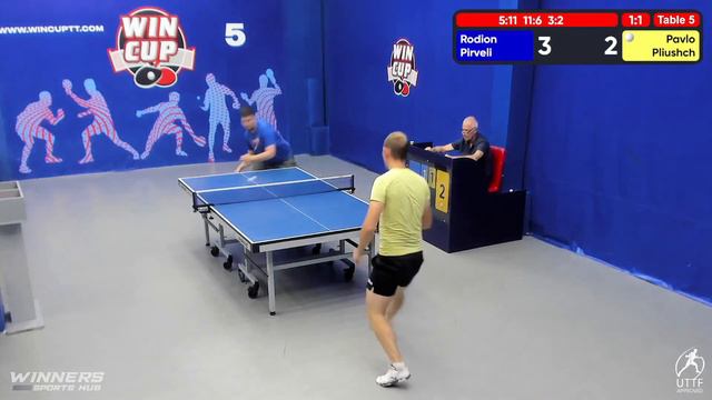 12:00 Пирвели Родион 3-1 Плющ Павел стол 5 ЮГ-2 20.07.22 смотреть онлайн