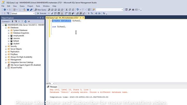 #3 How to create database in SQL server tutorial with example.[2021] смотреть онлайн