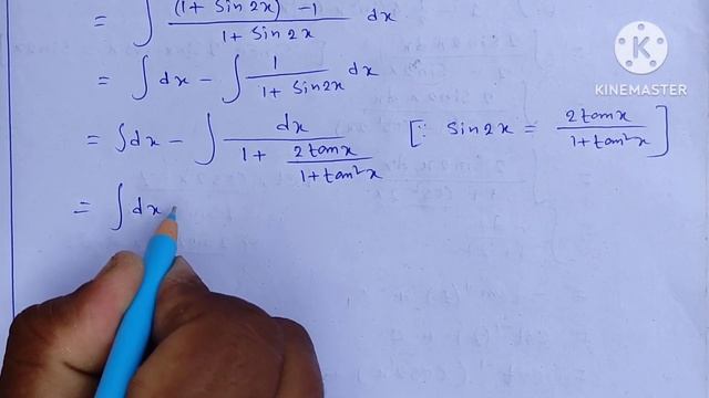 Integrate Of Sin2x/(sinx + Cosx)^2  Dx.