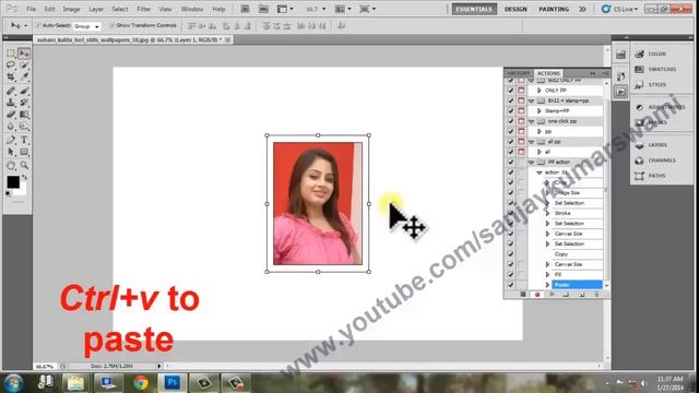 Create Passport Size (One click) PP Action in adobe Photoshop смотреть онлайн