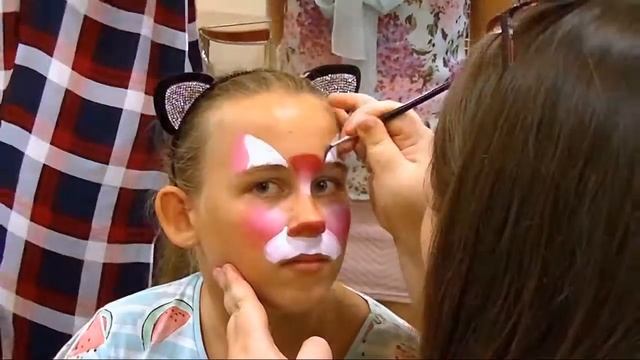 Аквагрим Кошечка смотреть онлайн