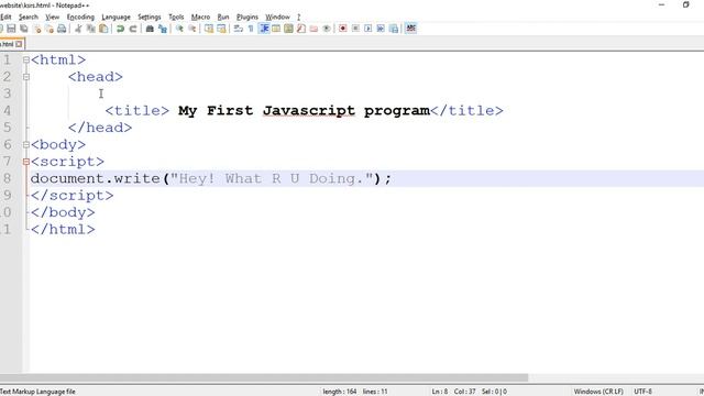 First Java Script Program KSRS смотреть онлайн