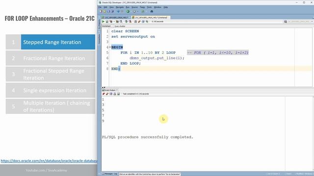 oracle 21c new features for developers PLSQL Extended Iterators FOR LOOP Enhancements смотреть онлайн