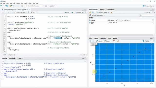 Change Background Color of ggplot2 Plot in R (3 Examples) | Modify Colors with theme Function смотреть онлайн