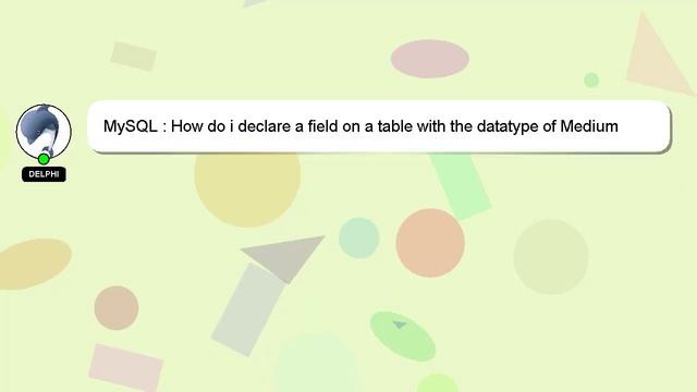 MySQL : How do i declare a field on a table with the datatype of Medium Blob in EF Code First смотреть онлайн