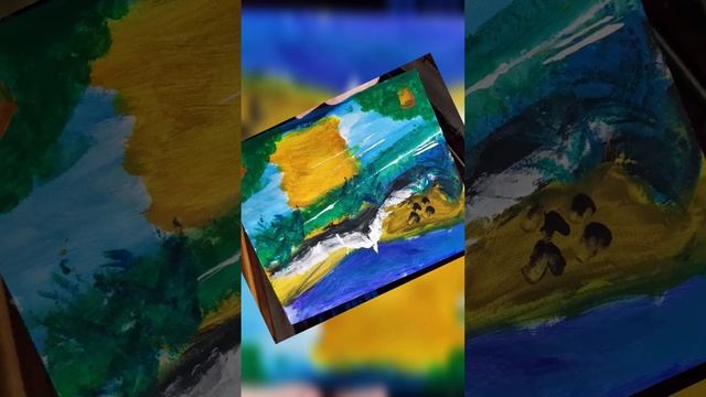 Первая картина на холсте / Дети рисуют смотреть онлайн