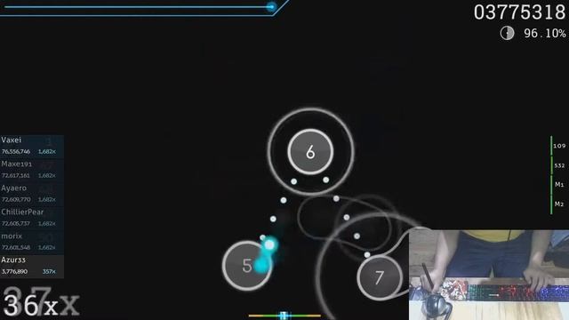 osu! liveplay || Tsukinami (Nostalgia) 22x and 92.91% смотреть онлайн