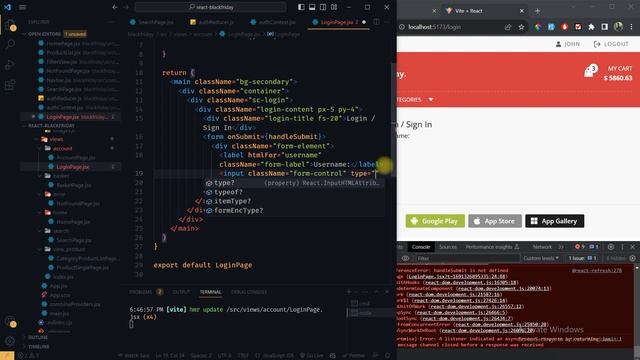 React E-commerce Application With API | React Ecommerce Website | Part 3 | Login & Account Info Pag смотреть онлайн