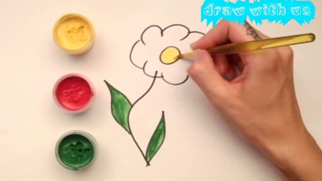 HOW TO DRAW FLOWER FOR KIDS STEP BY STEP/ПОШАГОВО РИСУЕМ ЦВЕТОК смотреть онлайн