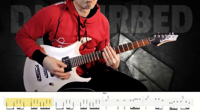 DISTURBED | STRICKEN Guitar Cover With SOLO | Live TABS