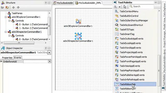 Develop Outlook add-in with custom command bars and ribbon tabs (Delphi) смотреть онлайн