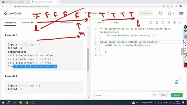 LeetCode Problem: 278. First Bad Version | Java Solution смотреть онлайн