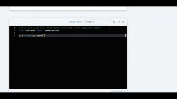 itertools.permutations() || Python 3 || HackerRank
