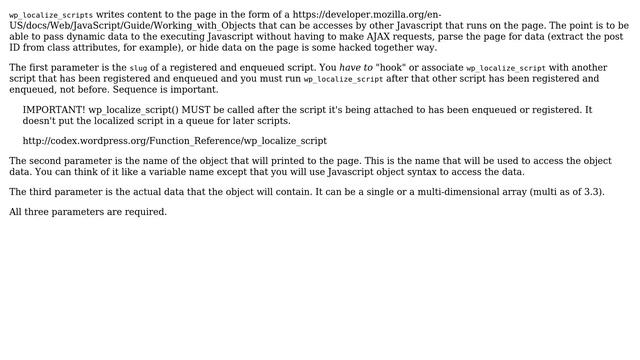 Wordpress: Details of wp_localize_script (2 Solutions!!) смотреть онлайн