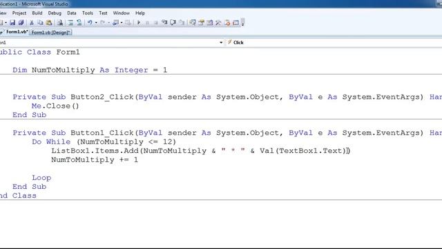 How to create Multiplication Table with Do While Loop in Visual Basic.Net смотреть онлайн
