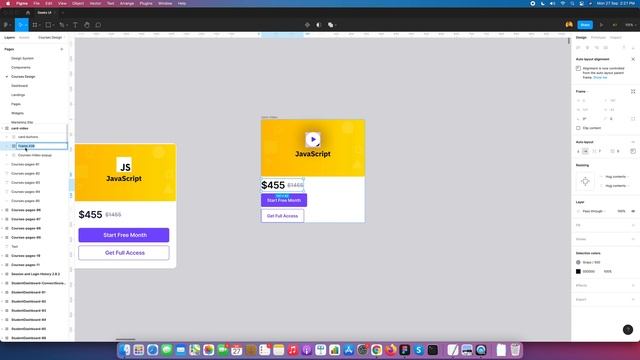 Card design in Figma Design Tool for Geeks UI Kit. смотреть онлайн