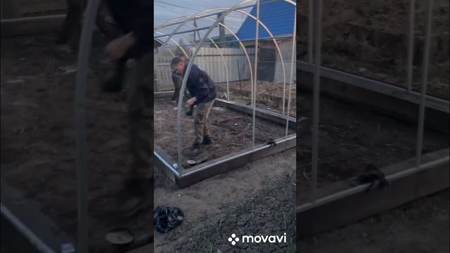 Установка теплицы с чехлом! смотреть онлайн