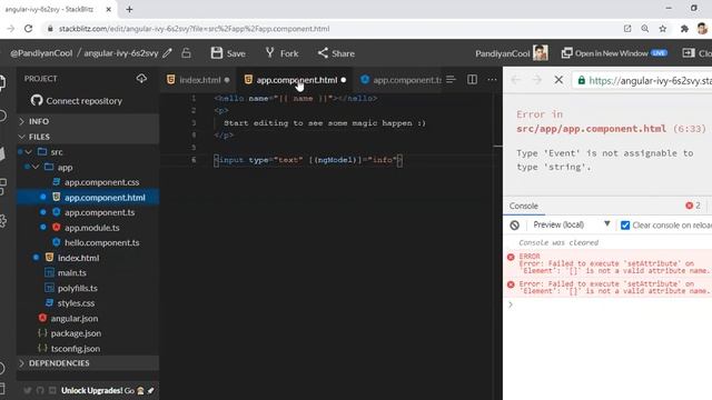 Can't bind to 'ngModel' since it isn't a known property of 'input' смотреть онлайн