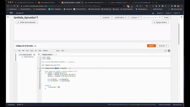 AWS: Cargar archivo en S3 y llamar Lambda (pyhton) смотреть онлайн