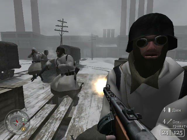 Прохождение Call of Duty 2 Глава 2 Ни шагу назад Трубопровод #4