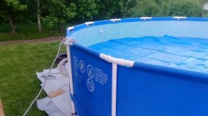 Нагрев бассейна газовой колонкой.