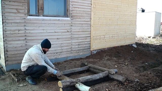 Как мы спасли собаку. Будка из бревен своими руками. Родовое поместье смотреть онлайн