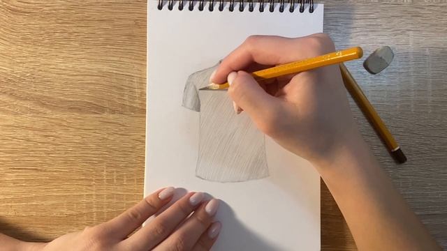 Как нарисовать футболку карандашом | Рисунок для начинающих поэтапно смотреть онлайн